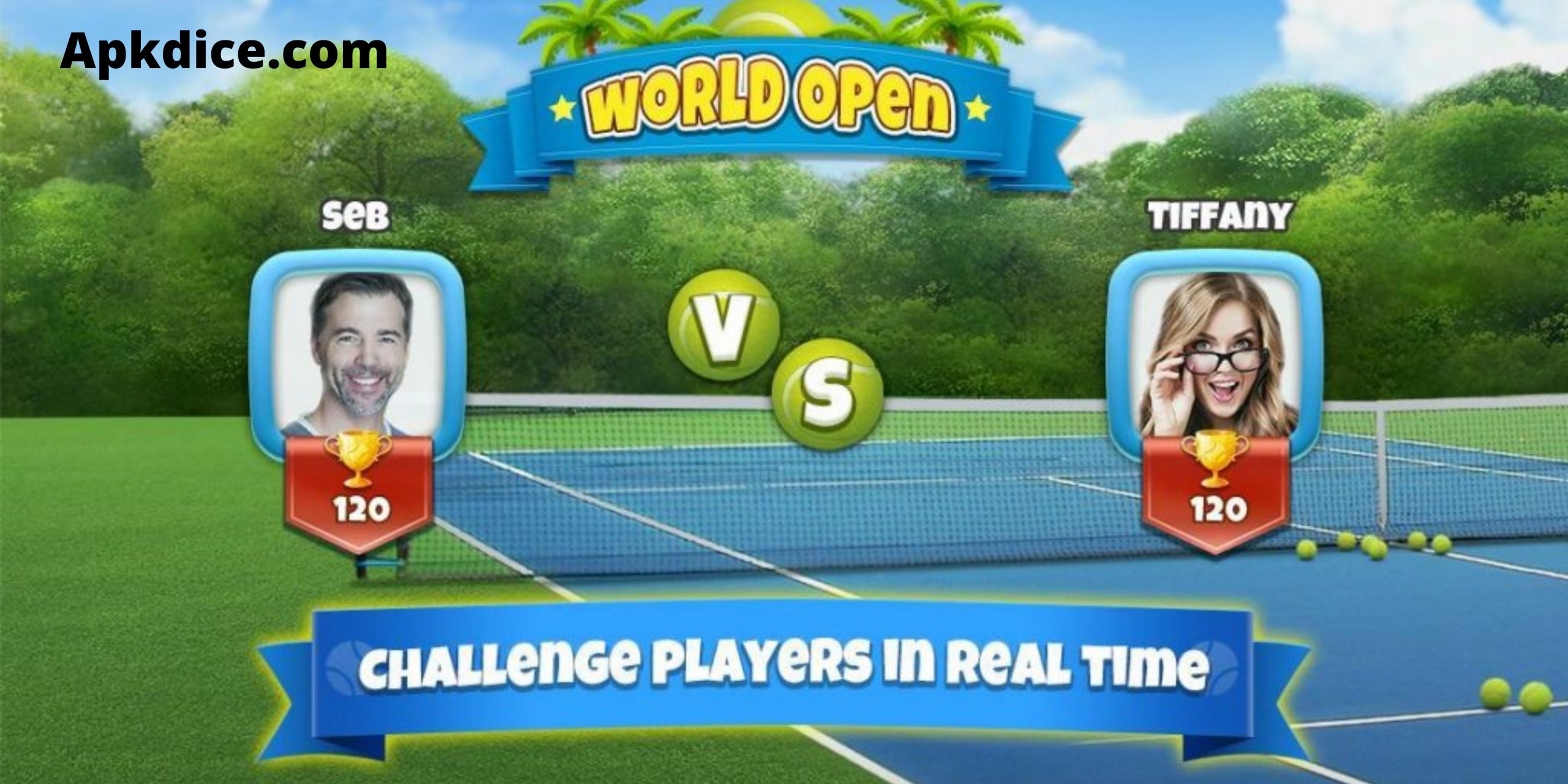 Tennis Clash Mod Apk 3D Sports Multiplayer (Unlimited Coins) 2