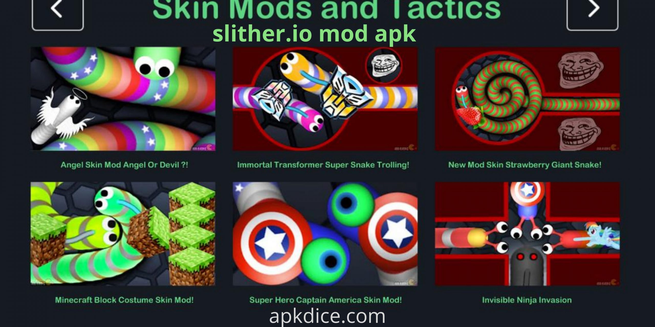Slither.io Mod Apk (God Mode And Invisible Skin) 2