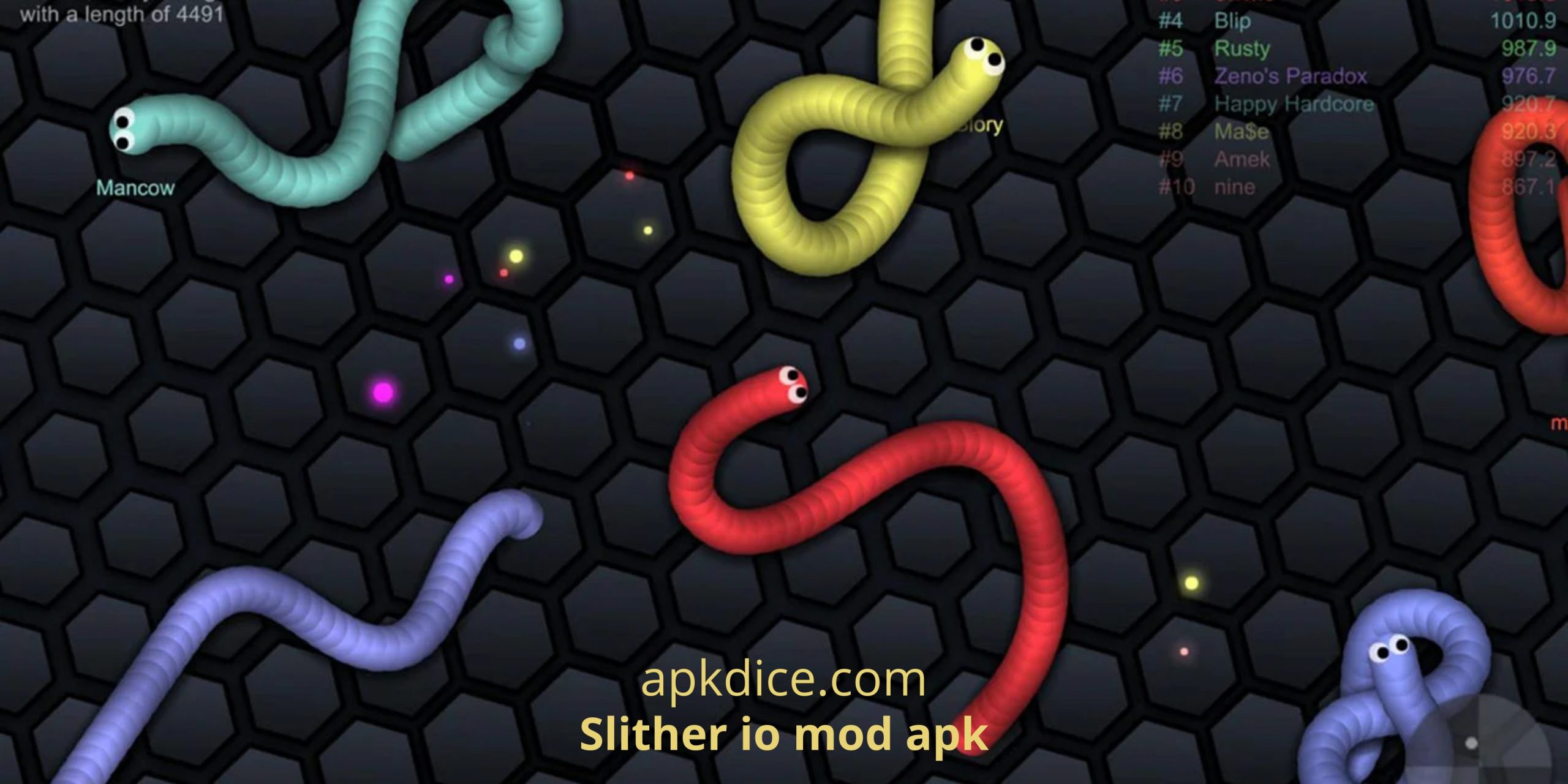 Slither.io Mod Apk (God Mode And Invisible Skin) 3