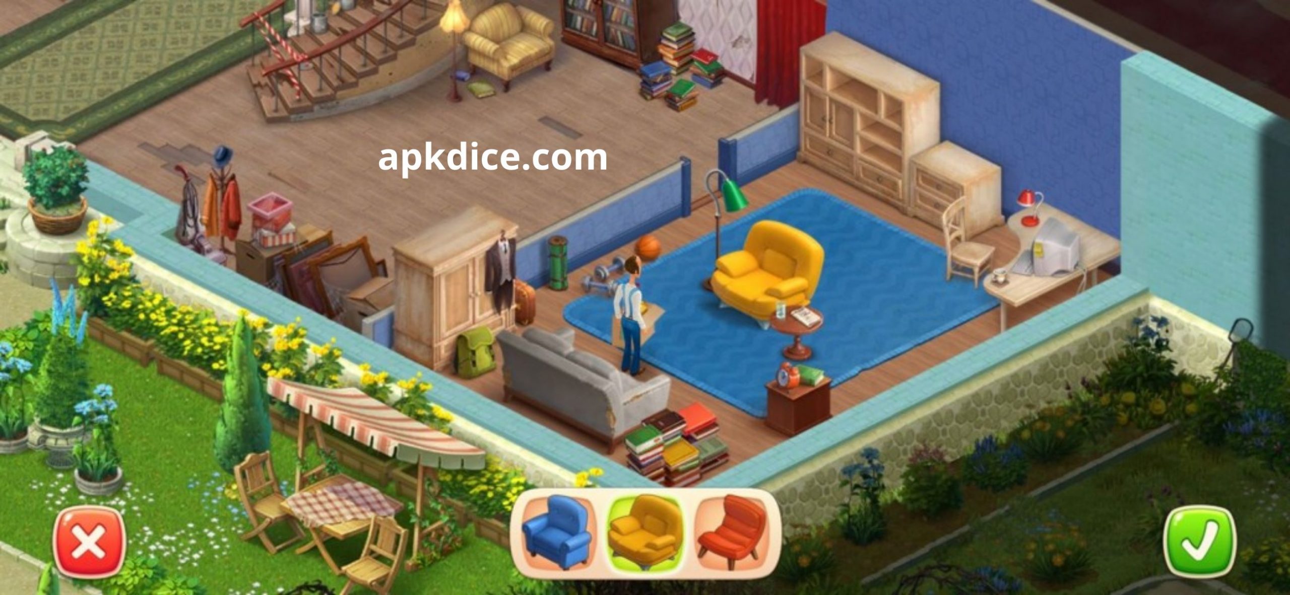 Homescapes Mod Apk Unlimited Stars And Coins (Free Money) 3